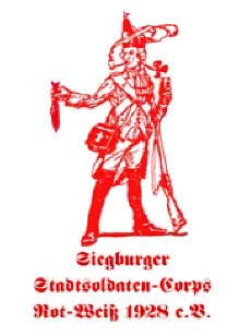 Das Bild zeigt das Logo der Stadtsoldaten-Corps Rot-Weiß 