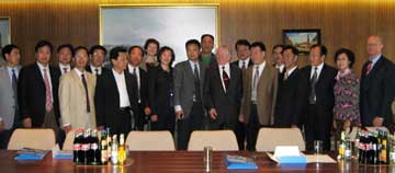 Die Chinesische Delegation mit dem stellvertretenden Bürgermeister Erich Nießen