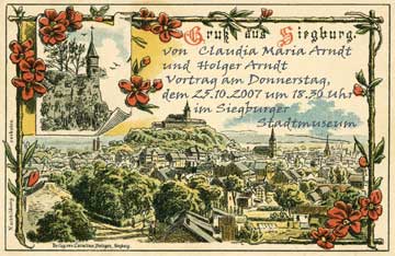 Alte Grußkarte von Siegburg