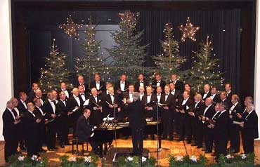Der Schubertbund bei einem Weihnachtskonzert