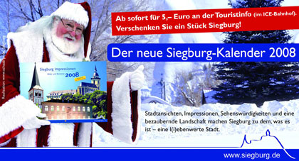 Das Bild zeigt die Anzeige mit dem Siegburg-Kalender