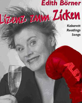 Plakat zum Kabarett von Edith Börner Lizenz zum Zicken