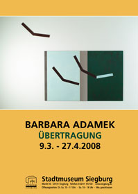 Plakat zur Ausstellung Übertragung von Barbara Adamek