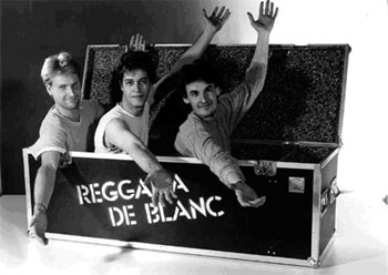 Die 3 Mitglieder der POLICE-Tributeband Regatta de Blanc