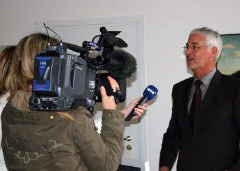 Bürgermeister Franz Huhn im Interview mit dem WDR