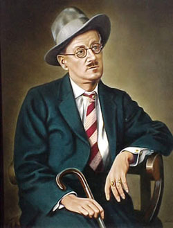 Das Bild zeigt James Joyce