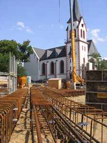 Das Bild zeigt die Baustelle