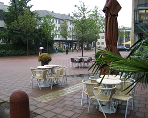 Das Bild zeigt Siegburg bei Regen