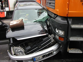 Das Bild zeigt den Unfall