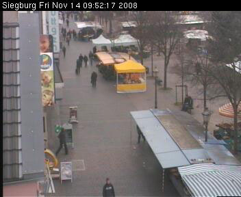 Das Bild zeigt ein Webcam-Livebild aus Siegburg