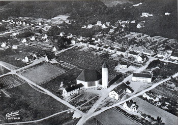 Luftbild von Kaldauen im Jahr 1959